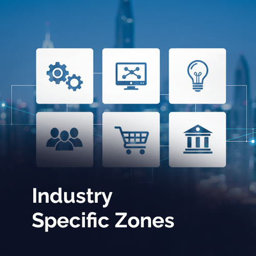 Visual representing free zones tailored to specific industries